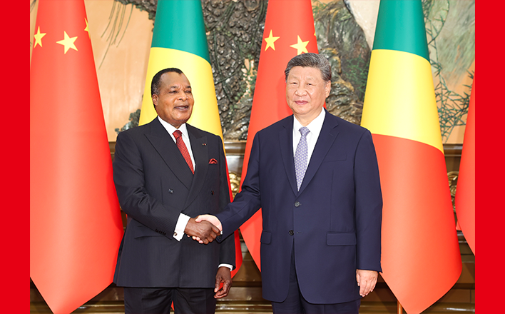 習近平會見剛果（布）總統薩蘇