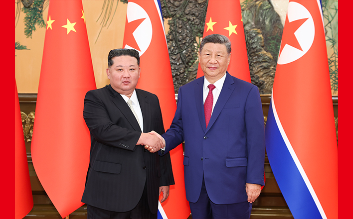 習近平同朝鮮勞動黨總書記、國務委員長金正恩舉行會談